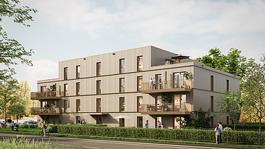 Foto von Visualisierung TETRIQX Haus