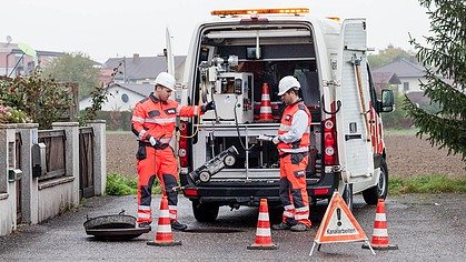 Foto einer Kanalprüfung mit Roboter