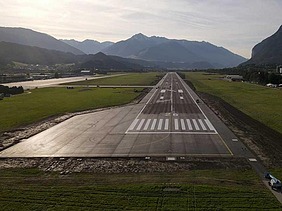 Foto von Bauarbeiten am Flughafen Innsbruck