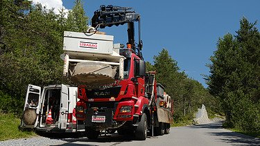 Foto Fahrzeug der Schachtrahmensanierung