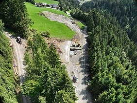 Foto von Baustelle im Zillertal 