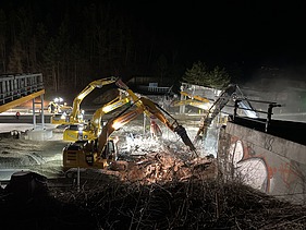 Foto von Nachtarbeiten A12 Inntalautobahn