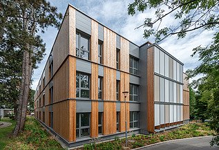 Foto von dem Holzpavillion Wien