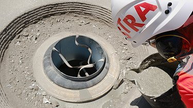 Foto von Ansicht von oben auf Schachtrahmen