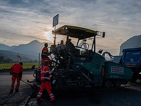 Foto von Bauarbeiten am Flughafen Innsbruck