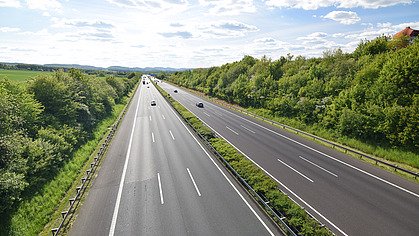 Foto einer Autobahn