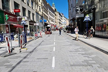 Begegnungszone in der Neubaugasse Foto von Begegnungszone in der Neubaugasse