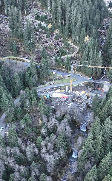 Foto von Baustelle im Zillertal 