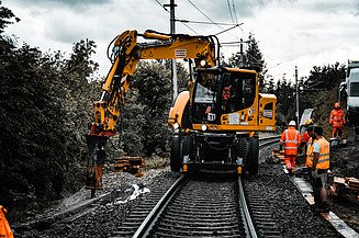 Bild von Arbeiten im Bahnbau