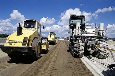 Foto eines Bodenstabilisierungsverfahren