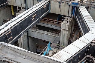 Foto vom U-Bahnbau in Wien