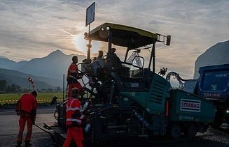 Foto von Bauarbeiten am Flughafen Innsbruck