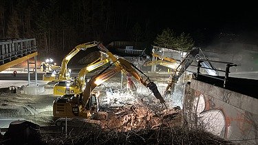 Foto von Nachtarbeiten A12 Inntalautobahn