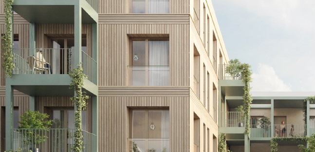 Foto von Visualisierung Holzhybrid