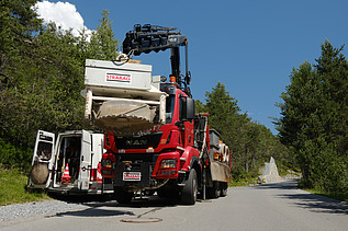 Foto Fahrzeug der Schachtrahmensanierung